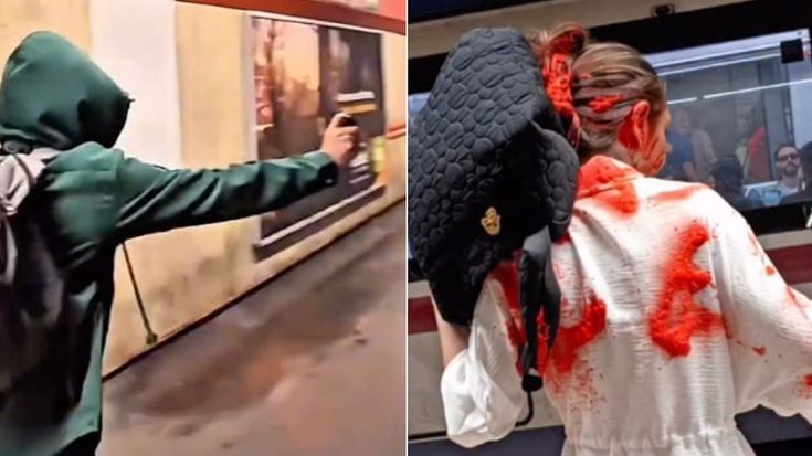 Metro, borseggiatrici marchiate con lo spray rosso: ecco chi è il castigatore social