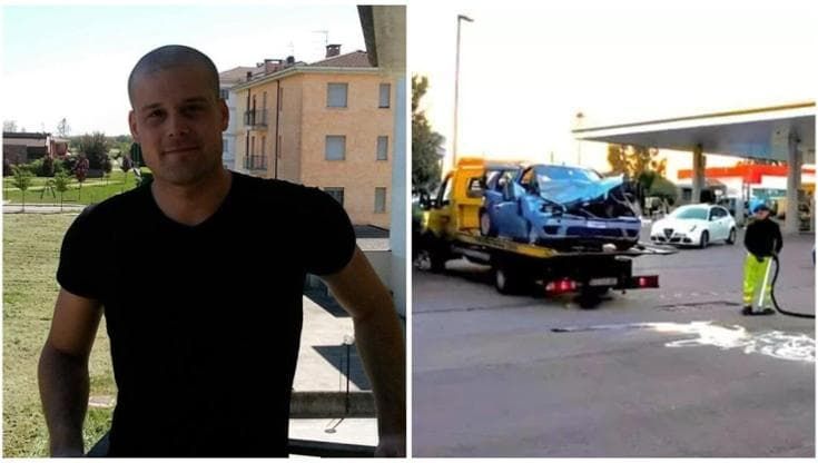 Con l’auto contro il camion rifiuti, muore sul colpo Alberto Russo. Tra le lamiere anche il suo cane