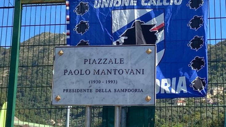 Sampdoria, il mondo blucerchiato a Bogliasco: s’inaugura piazzale Paolo Mantovani