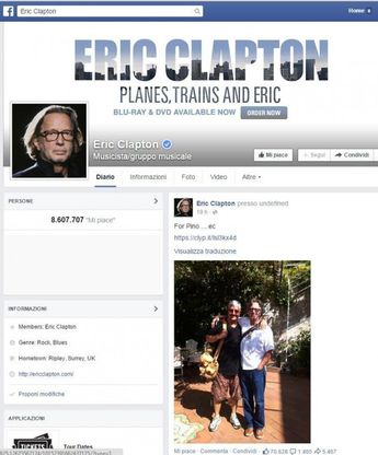 Eric Clapton dedica un brano a Pino Daniele