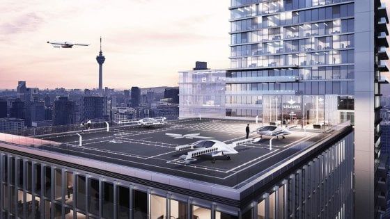 In giro per la città nel taxi volante: il futuro in un'app