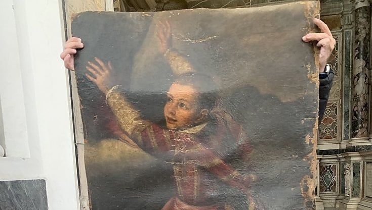 Tentarono di rubarlo e lo strapparono un anno fa, ora il quadro verrà restaurato