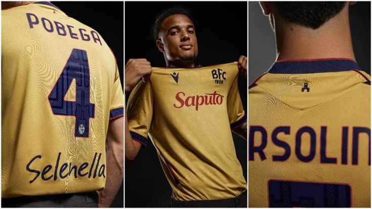 Bologna, la terza maglia è color oro: il debutto sabato contro l’Inter