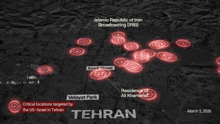 Iran, ecco dove hanno attaccato Israele e Usa nei primi 6 giorni di guerra: l'animazione e i numeri