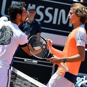 Tennis, Internazionali: stavolta Fognini delude, Zverev lo domina. Quarto Djokovic-del Potro