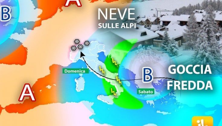 Previsioni meteo, arriva il freddo dai Balcani, poi nel weekend maltempo e neve
