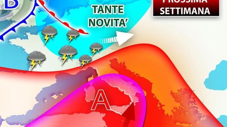 Previsioni meteo, acquazzoni fino a giovedì, poi tornano caldo e afa