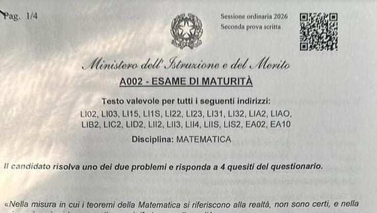 La prova di matematica alla maturità: tracce e soluzioni