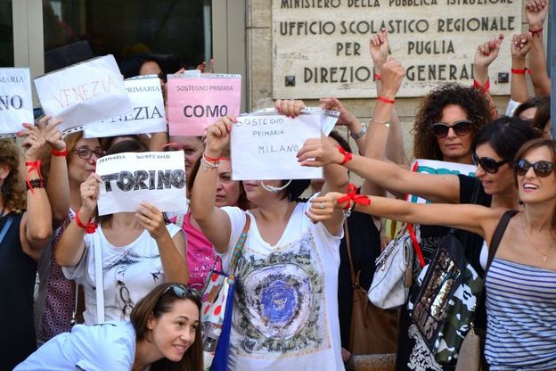 Buona scuola, a Bari la protesta dei docenti trasferiti