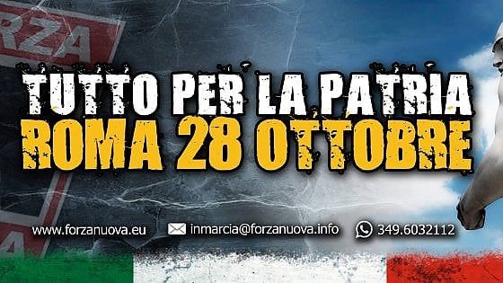 Forza Nuova prepara la marcia su Roma per  il 28 ottobre. Minniti: "Non si farà"