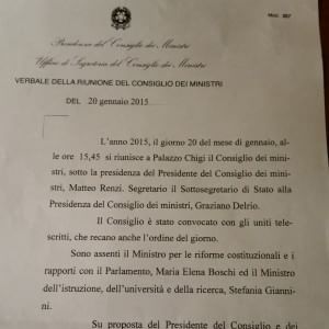 Al cdm sulla riforma delle popolari Boschi non c'era
