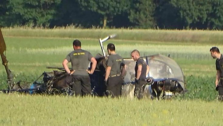 Elicottero da turismo con una famiglia a bordo cade nell'Alessandrino, quattro feriti di cui tre gravi