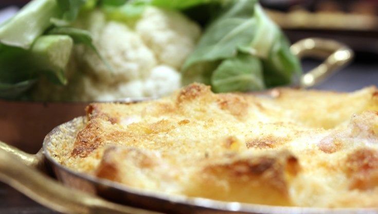 Le ricette di Peppe Guida: pasta con cavolfiore al gratin