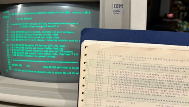 Microsoft ha reso pubblico il codice della prima versione di DOS, il “nonno” di Windows