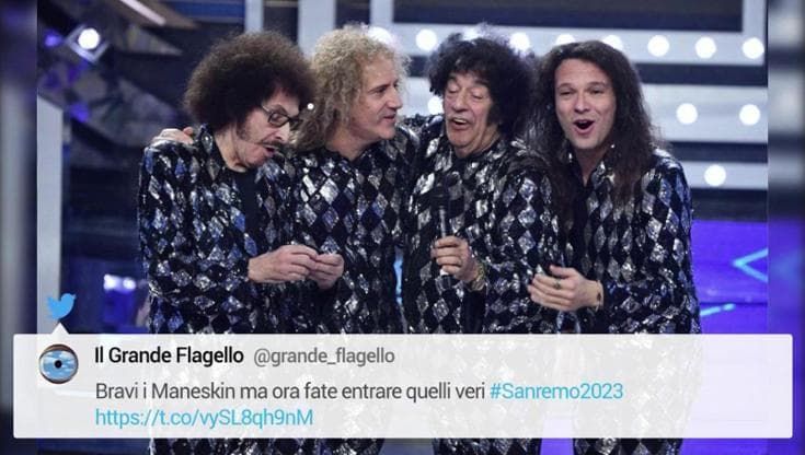 Dai Cugini di Campagna in stile Maneskin alla lite Oxa-Madame: i tweet più divertenti della terza serata
