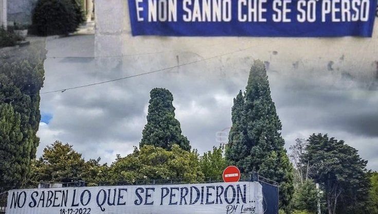 Argentina campione, lo striscione al cimitero di Lanus come a Napoli nell'87: "Non sanno cosa si sono persi"