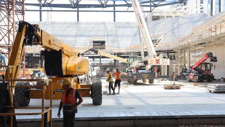 Unipol Hall, posata l’ultima trave. Sarà l’arena della Virtus in Fiera
