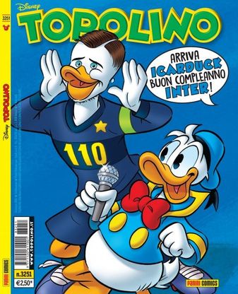 Topolino celebra i 110 anni dell'Inter, arriva Icarduck