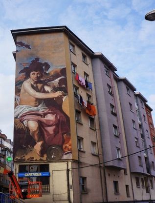 Un Velazquez alto 5 piani, lo street artist si confronta con il capolavoro del Prado