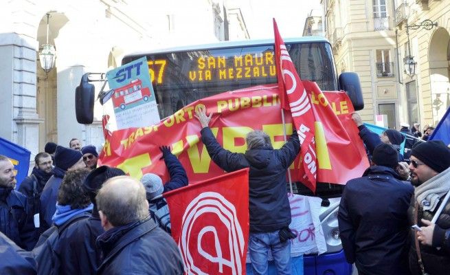 Gtt, sciopero e 8 cortei<br />Luned&igrave; da bollino rosso