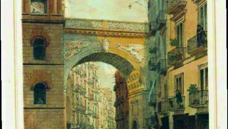 Oggi in regalo con Repubblica la stampa di via Chiaia vista da Benoist