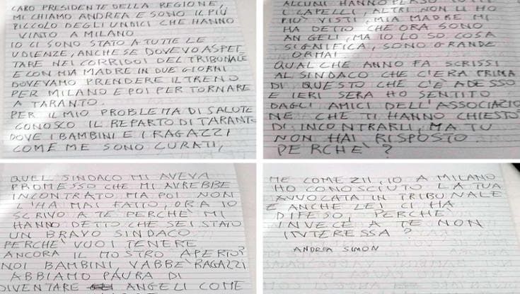 Bimbo malato scrive: “Perché tenete aperto il mostro-Ilva?”. Decaro: “Darò tua lettera al Governo”