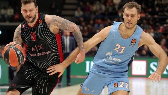 Basket, Eurolega: Milano-Zenit 73-72, l'Olimpia consolida la zona playoff