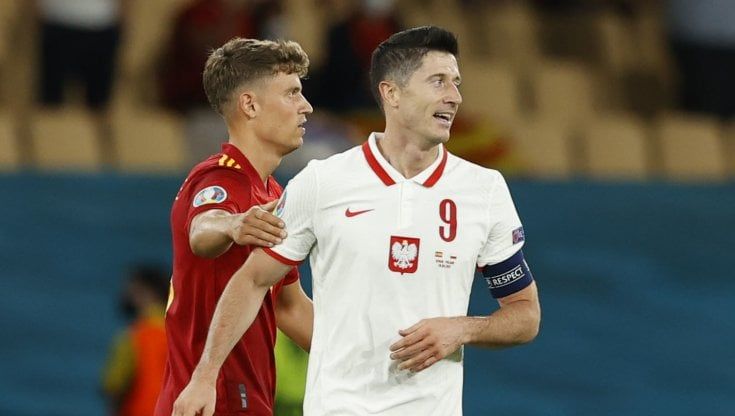 Europei, Spagna-Polonia 1-1: Lewandowski replica a Morata. Ma entrambe a rischio eliminazione