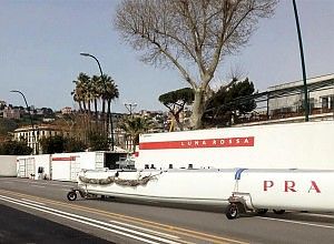 Coppa America, ecco Luna Rossa<br />sul lungomare arrivano i catamarani