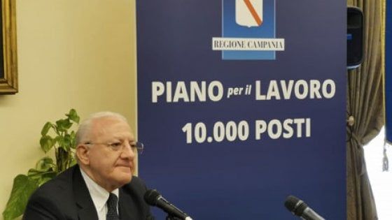 Regione Campania, De Luca promette un secondo concorso tra il 2019 e il 2020