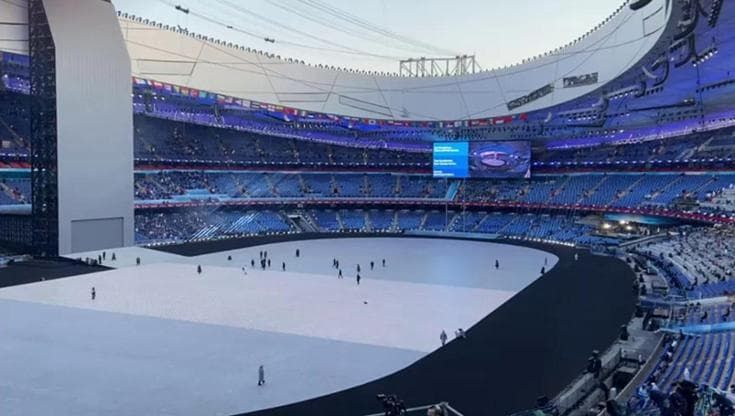 Pechino 2022, dentro allo stadio che ospita la cerimonia di apertura