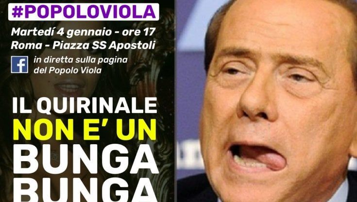 Il ritorno del Popolo viola: il 4 gennaio in piazza per dire no a Berlusconi al Colle