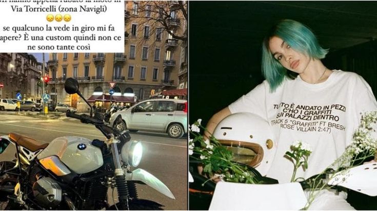 Rose Villain, i fan le ritrovano la moto rubata sui Navigli dopo l’appello social: “Grazie a tutti, per Ivan biglietti a vita ai miei concerti”