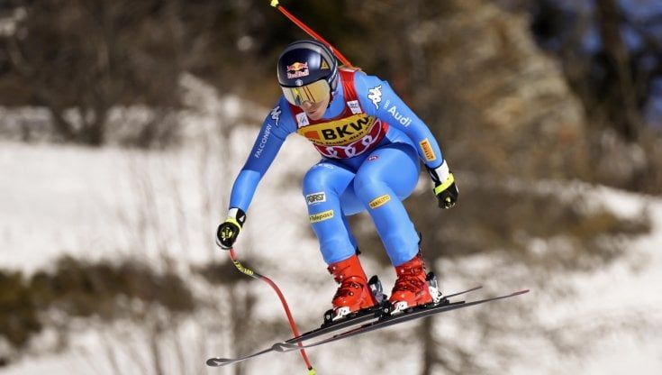 Sofia Goggia terza a Crans Montana, la coppa di discesa è vicina