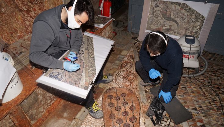 Venezia, le immagini del restauro del mosaico nella Basilica di San Marco
