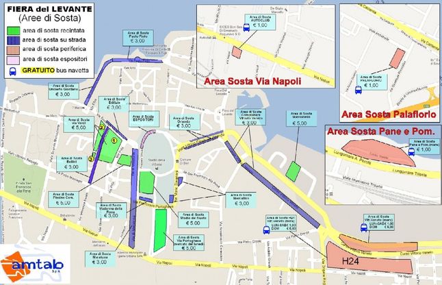 Fiera del Levante, la mappa dei parcheggi