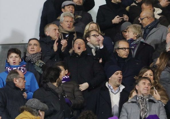 Renzi e Ventura in tribuna