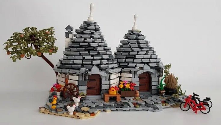 I trulli di Alberobello ricreati con i mattoncini Lego: l'idea di un grafico barese