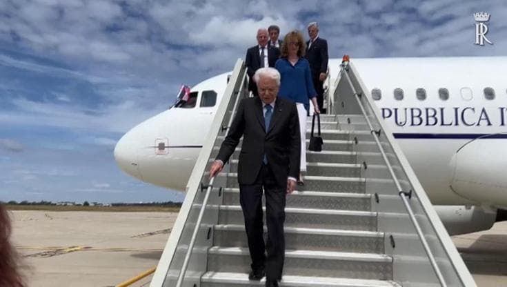 Mattarella arriva a Parigi con Tamberi per l'apertura delle Olimpiadi