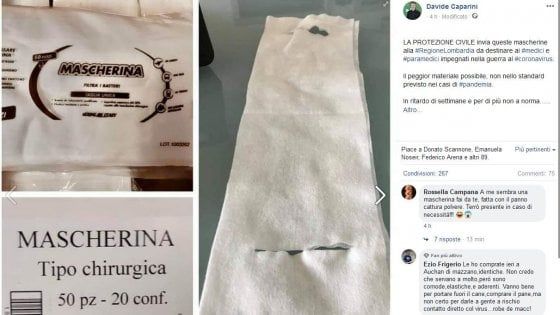 Coronavirus, Regione Lombardia contro Protezione civile: "Mascherine per i medici non a norma"
