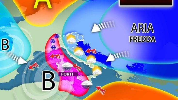 Previsioni meteo, weekend più freddo. E tornano anche le piogge battenti
