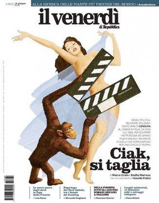 Ciak, si taglia, la copertina de Il Venerd&igrave; sulla censura
