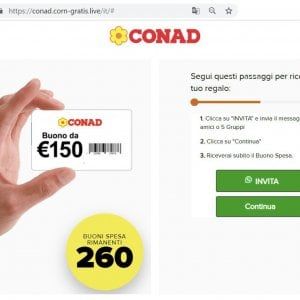 La truffa dei buoni Conad, Alitalia e Carrefour che gira su Facebook e WhatsApp. Ecco come difendersi
