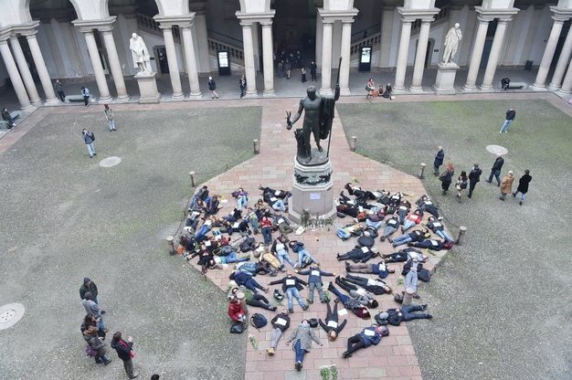 Brera, protesta contro il trasloco delle aule