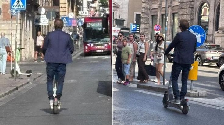 Il consigliere leghista Santori in monopattino senza casco: “Chiedo scusa. Salvini? Si arrabbierà”