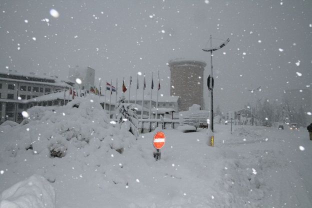 A Sestriere è il giorno della prima grande nevicata 