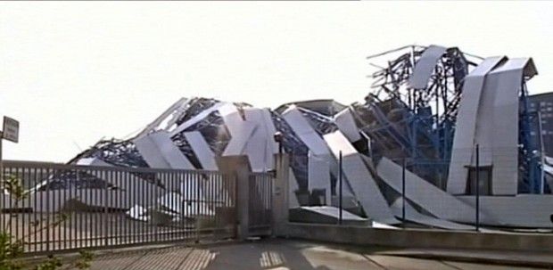 Terremoto Emilia: il crollo della fabbrica a Sant'Agostino