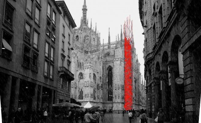 Milano, l'ascensore sul Duomo:<br />ecco i primi disegni del progetto