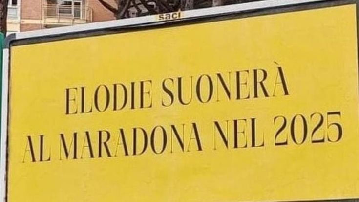 L’annuncio di Elodie: concerto al Maradona ma la data è ancora da svelare