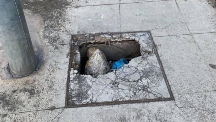 Corso Calatafimi, allarme per un tombino franato